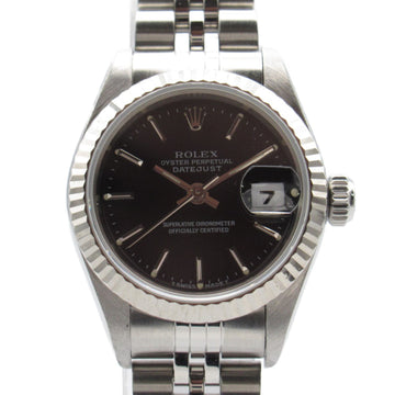 ROLEX Datejust T Wrist Watch 69174 Mechanical Automatic Black BA K18WG[WhiteGold] Stainless Steel 69174