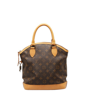 LOUIS VUITTON Monogram Lockit Tote Bag Handbag M40102 Brown PVC Leather Women's