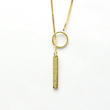 GUCCI Lariat Necklace Yellow Gold [18K] No Stone Men,Women Fashion Pendant Necklace [Gold]