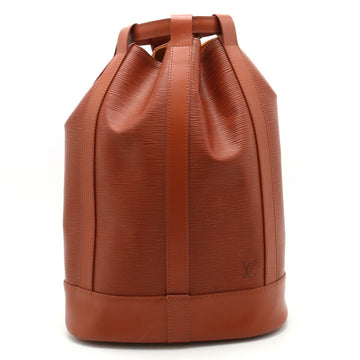LOUIS VUITTON Epi Randonne PM Shoulder Bag Leather Kenya Brown M52353