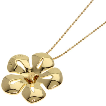 CELINE Flower Motif Necklace K18 Yellow Gold Women's