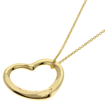 TIFFANY Heart Necklace K18 Yellow Gold Women's &Co.