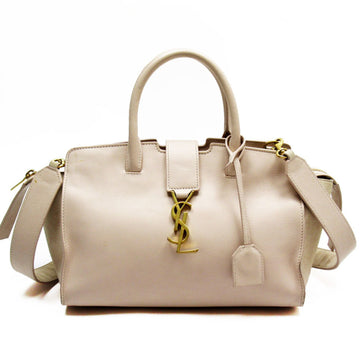 SAINT LAURENT handbag shoulder bag Downtown Cabas leather light pink beige gold women's w0392a