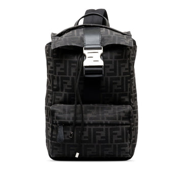FENDInes S size body bag rucksack backpack 7VZ067 AG0M black canvas leather men's