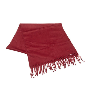 HERMES embroidered cashmere scarf, muffler, shawl, red cashmere, women's,