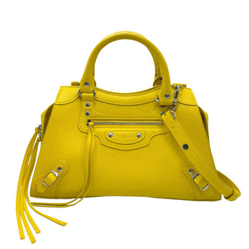 BALENCIAGA Shoulder Bag Handbag Neo Classic City S Leather Yellow Women's 638521 z0958