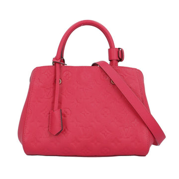LOUIS VUITTON Montaigne BB Empreinte Shoulder Bag Monogram M50617 Pink Women's