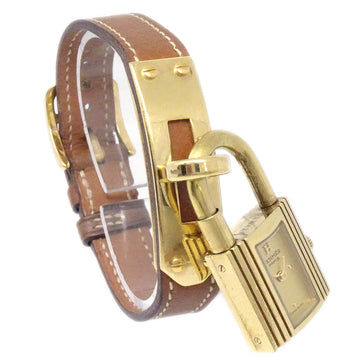 HERMES 1988 Kelly Watch Brown Courchevel 160511