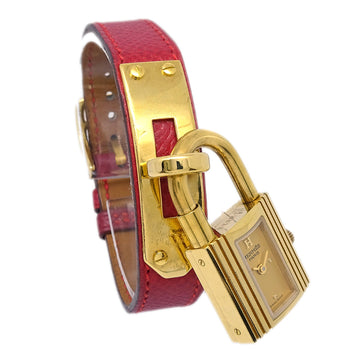 HERMES 1995 Kelly Watch Red Courchevel 28548
