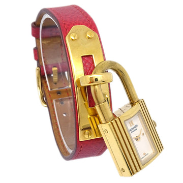 HERMES 1997 Kelly Watch Rouge Vif Courchevel 28641