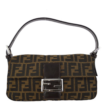 FENDI Brown Zucca Baguette Handbag 120560
