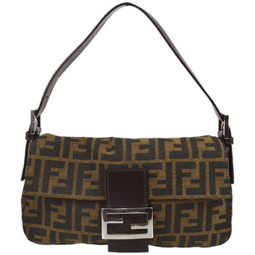 FENDI Brown Zucca Baguette Handbag 130995