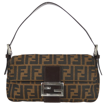 FENDI Brown Zucca Baguette Handbag 111871