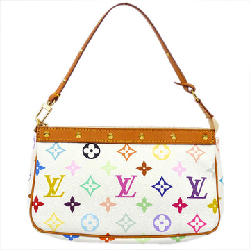 LOUIS VUITTON 2004 White Multicolor Pochette Accessoires Handbag M92649 112626