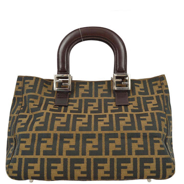 FENDI Brown Zucca Tote Handbag 122225