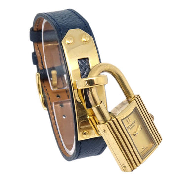 HERMES 1996 Kelly Watch Navy Courchevel 130769