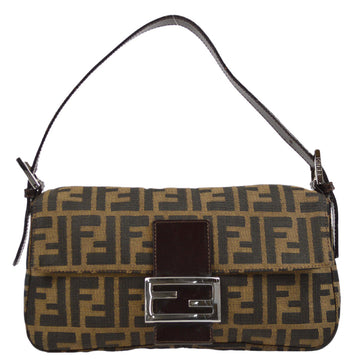 FENDI Brown Zucca Baguette Handbag 113077