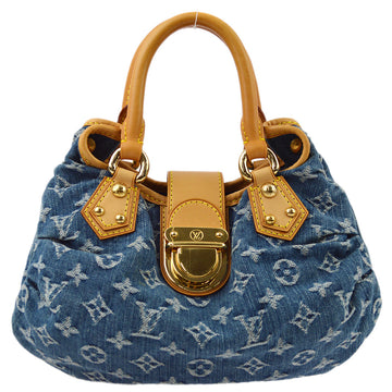 LOUIS VUITTON 2005 Blue Monogram Denim Pleaty Handbag M95020 161351