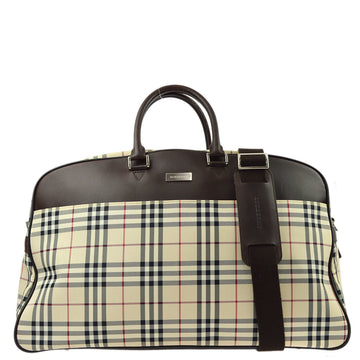 BURBERRY Check 2way Duffle Shoulder Handbag 161404