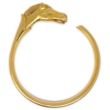 HERMES Cheval Horse Bangle Gold 191328