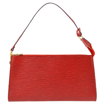 LOUIS VUITTON 1999 Red Epi Pochette Accessoires Handbag M52947 171611