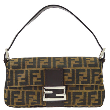 FENDI Brown Zucca Baguette Handbag 191333