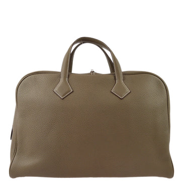 HERMES 2014 Etoupe Taurillon Clemence Victoria 2 12H Business Handbag KK32575