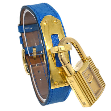 HERMES 1995 Kelly Watch Blue Courchevel 113621