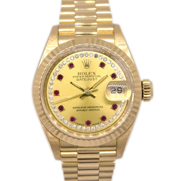 ROLEX Oyster Perpetual Datejust 26mm Watch Ref.69178LR 18KYG Diamond 122146