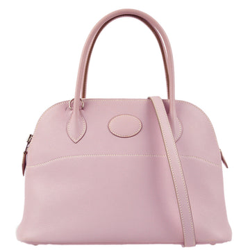 HERMES 2008 Light Pink Swift Bolide 27 2way Shoulder Handbag 161657