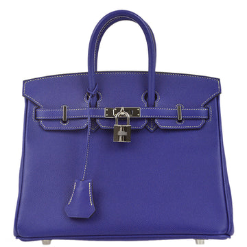 HERMES 2011 Blue Electric Epsom Birkin 25 Candy Handbag 182097