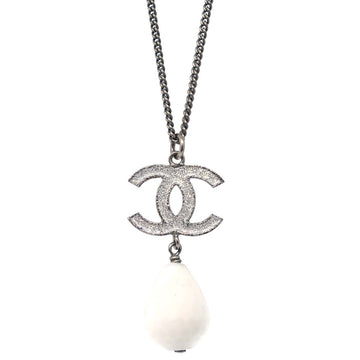 CHANEL CC Chain Necklace Pendant Silver B10A 161719