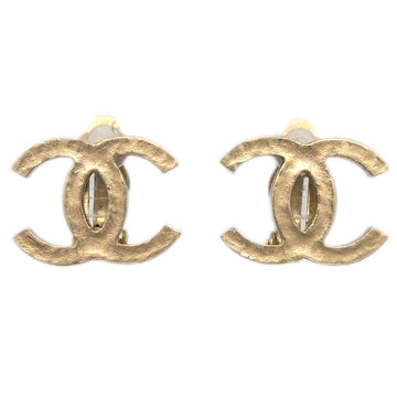 CHANEL CC Earrings Clip-On Gold 07A 172292