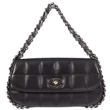 CHANEL * Black Lambskin Choco Bar Handbag 181700