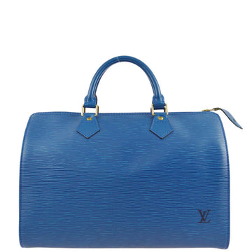 LOUIS VUITTON Blue Epi Speedy 30 Handbag M43005 191813
