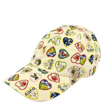 CHANEL Ivory Valentine Cap Hat #M Small Good 59748