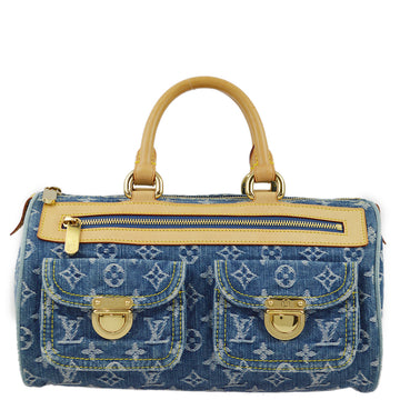 LOUIS VUITTON Blue Monogram Denim Neo Speedy Handbag M95019 161876