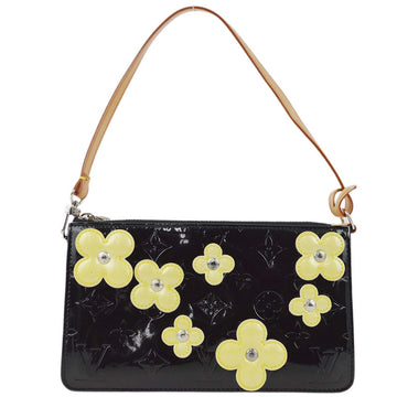 LOUIS VUITTON Black Flower Vernis Lexington Handbag M92245 161981