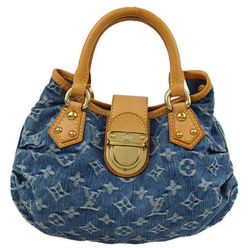 LOUIS VUITTON 2005 Blue Monogram Denim Pleaty Handbag M95020 191650