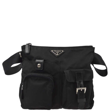 PRADA Black Nylon Shoulder Bag 161977