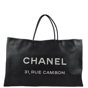 CHANEL * Black Calfskin Essential Tote Handbag 191658