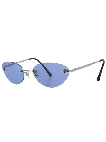 CHANEL Mini Cc Mark Sunglasses Blue