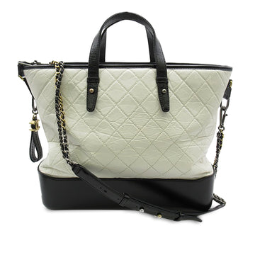 CHANEL Large Aged Calfskin Gabrielle Shopping Tote Satchel