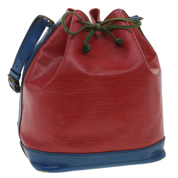 LOUIS VUITTON Epi Tricolor Noe Shoulder Bag Green Blue Red M44084 LV Auth 34585