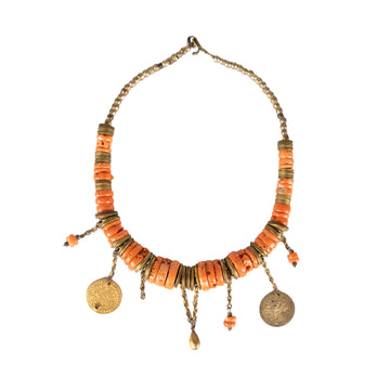 COLLECTION PRIVEE Collection Privee Stone Necklace with Coins