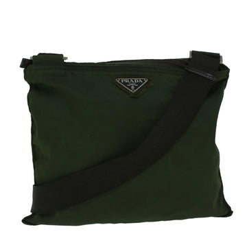 PRADA Shoulder Bag Nylon Khaki Auth 59960