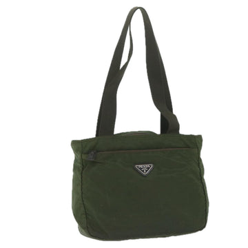 PRADA Shoulder Bag Nylon Khaki Auth 61236