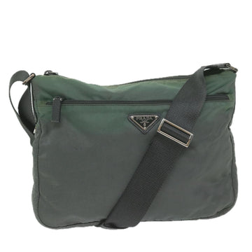 PRADA Shoulder Bag Nylon Khaki Auth 61409