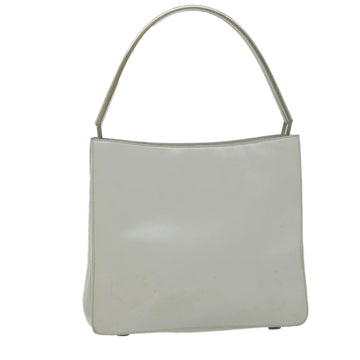 PRADA Shoulder Bag Leather Ivory Auth 61492