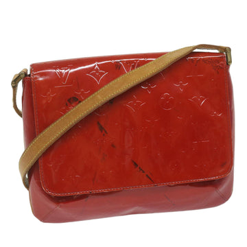 LOUIS VUITTON Monogram Vernis Thompson Street Shoulder Bag Red M91094 Auth 62189